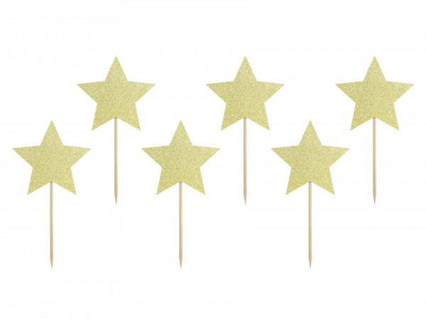 Cupcake Toppers "Stern" Gold