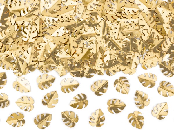 Konfetti Blätter Metallic Gold 15g