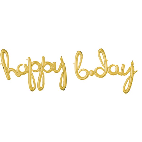 Folienballon "Happy Birthday" Gold