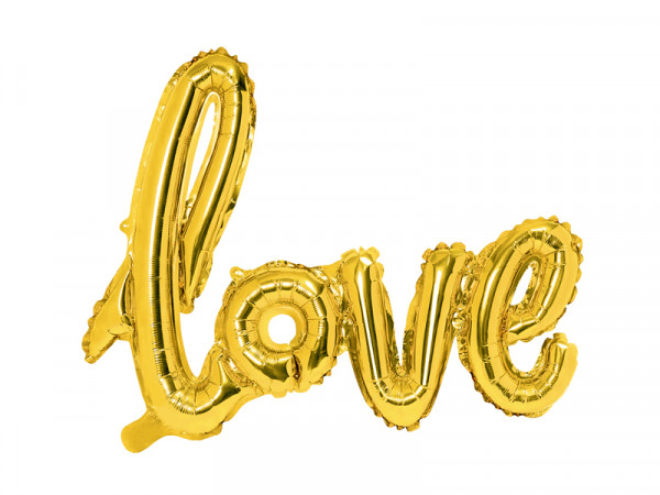 Folienballon Schriftzug "Love" Gold 73x59cm