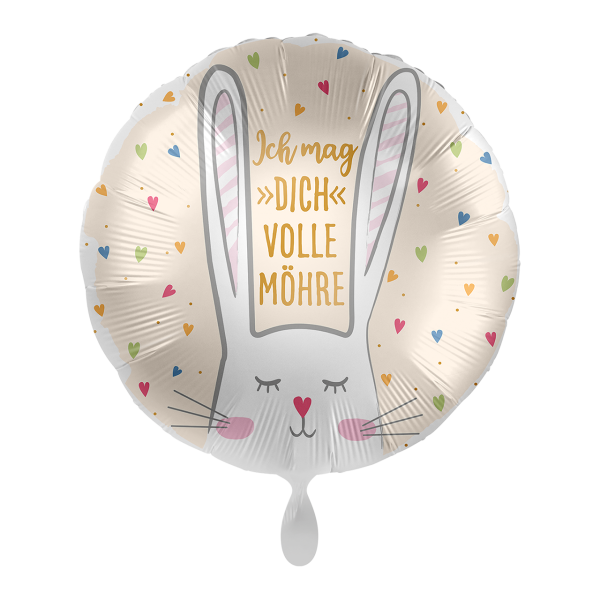 Folienballon Ostern "Ich mag dich volle Möhre" 43cm
