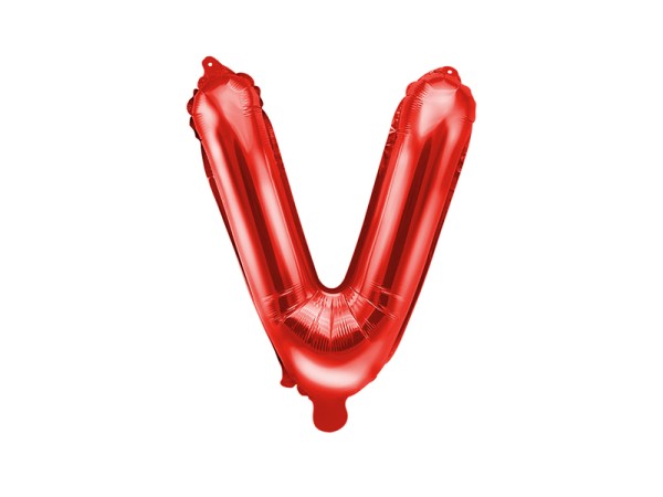 Buchstabenluftballon "V" Rot
