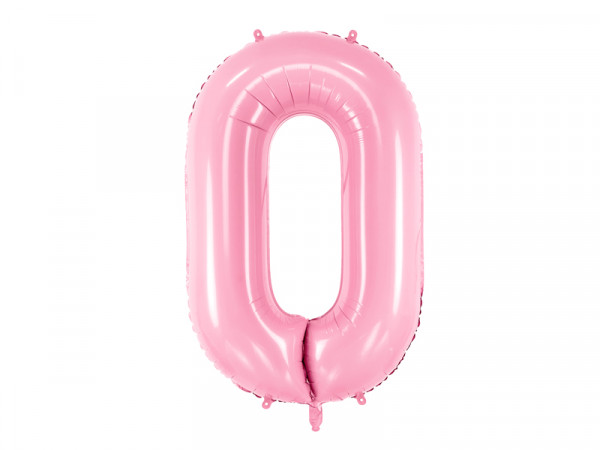 Zahlenluftballon "0" Pink