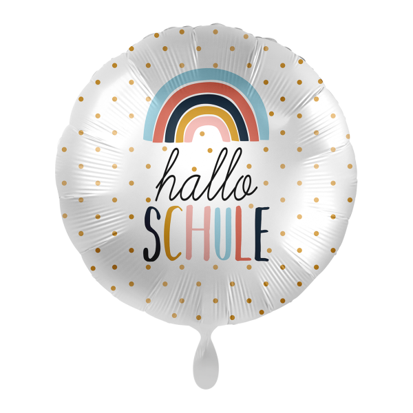 Folienballon "Hallo Schule Rainbow" 43cm