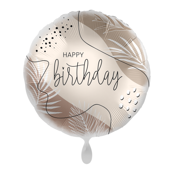 Folienballon "Happy Birthday Natural" 43cm