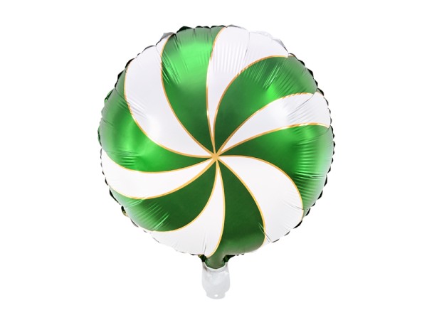 Folienballon Bonbon Grün/Weiß 35cm