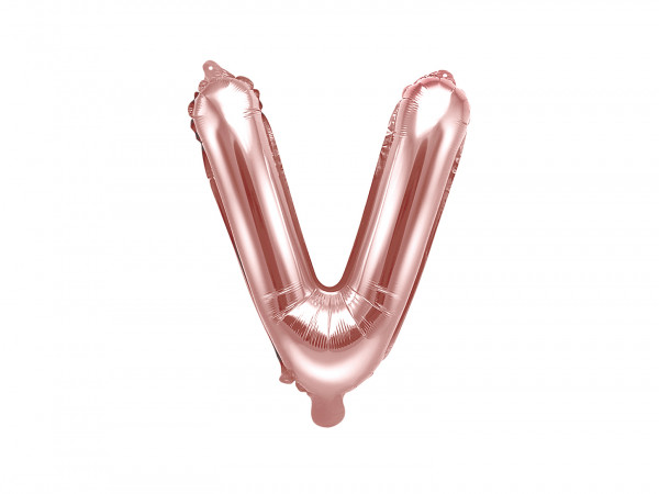 Buchstabenluftballon "V" Roségold