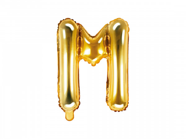 Buchstabenluftballon "M" Gold