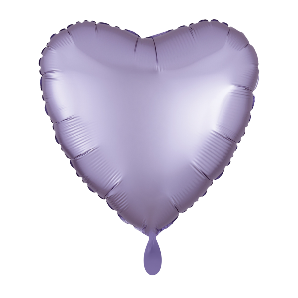 Folienluftballon Herz Satin Pastell Lila 43cm