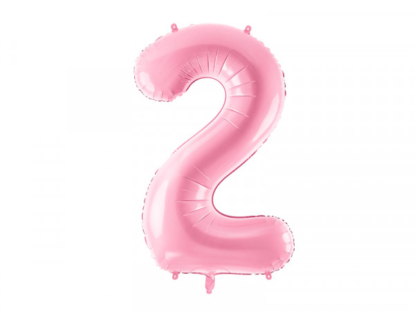 Zahlenluftballon "2" Pink