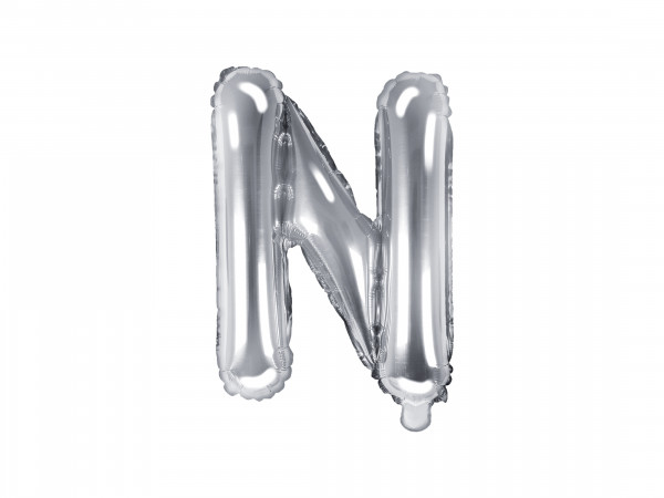 Buchstabenluftballon "N" Silber